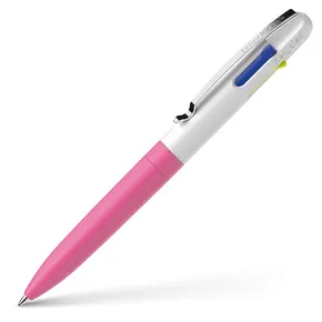 Kugelschreiber Schneider Take 4 Neon - neonrosa/weiß